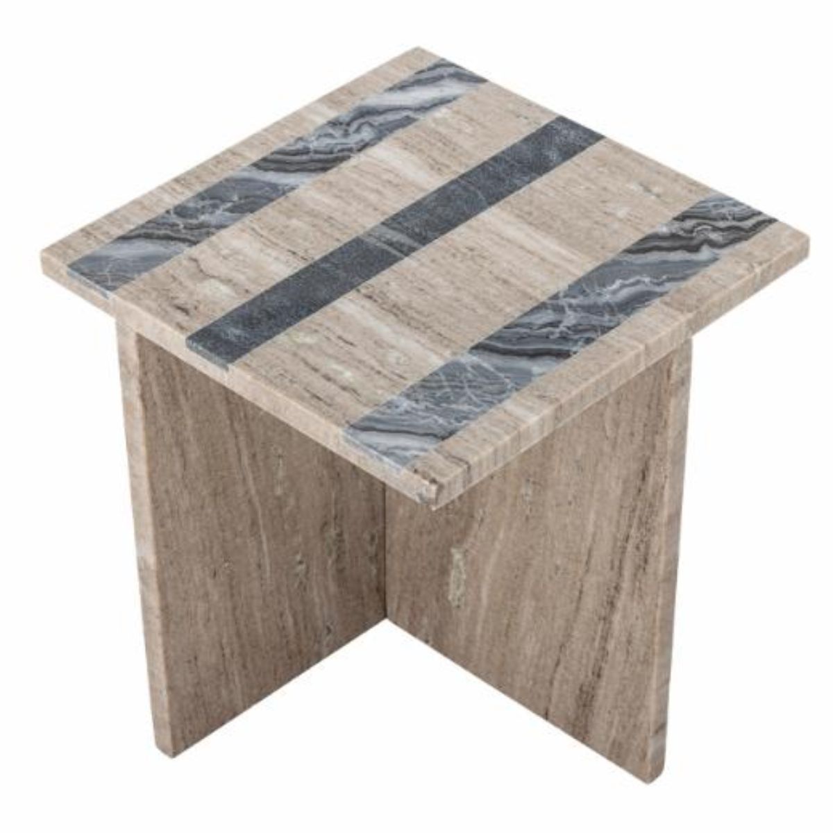 Bloomingville Clea Side Table - Brown Marble