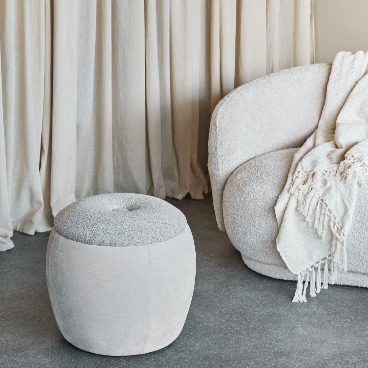 Libra Interiors Clemance Storage Stool Mushroom