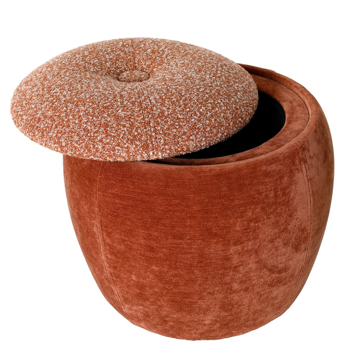 Libra Interiors Clemance Storage Stool Terracotta
