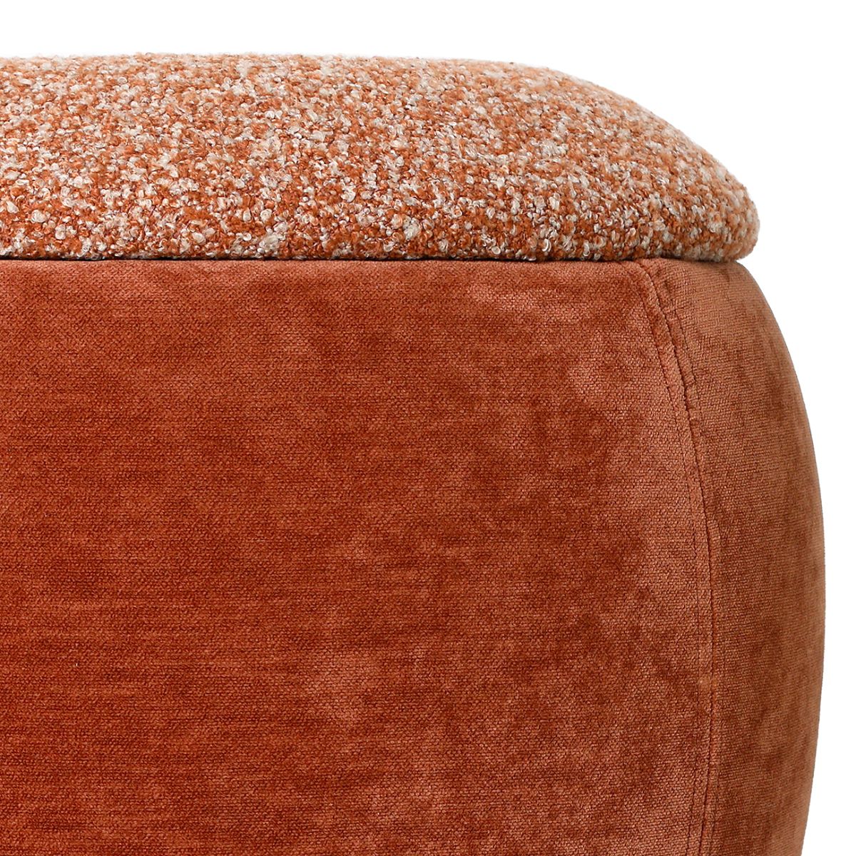 Libra Interiors Clemance Storage Stool Terracotta