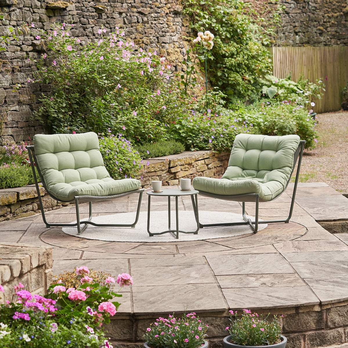 Pacific Lifestyle Clermont Moss Green Outdoor Lounging Set