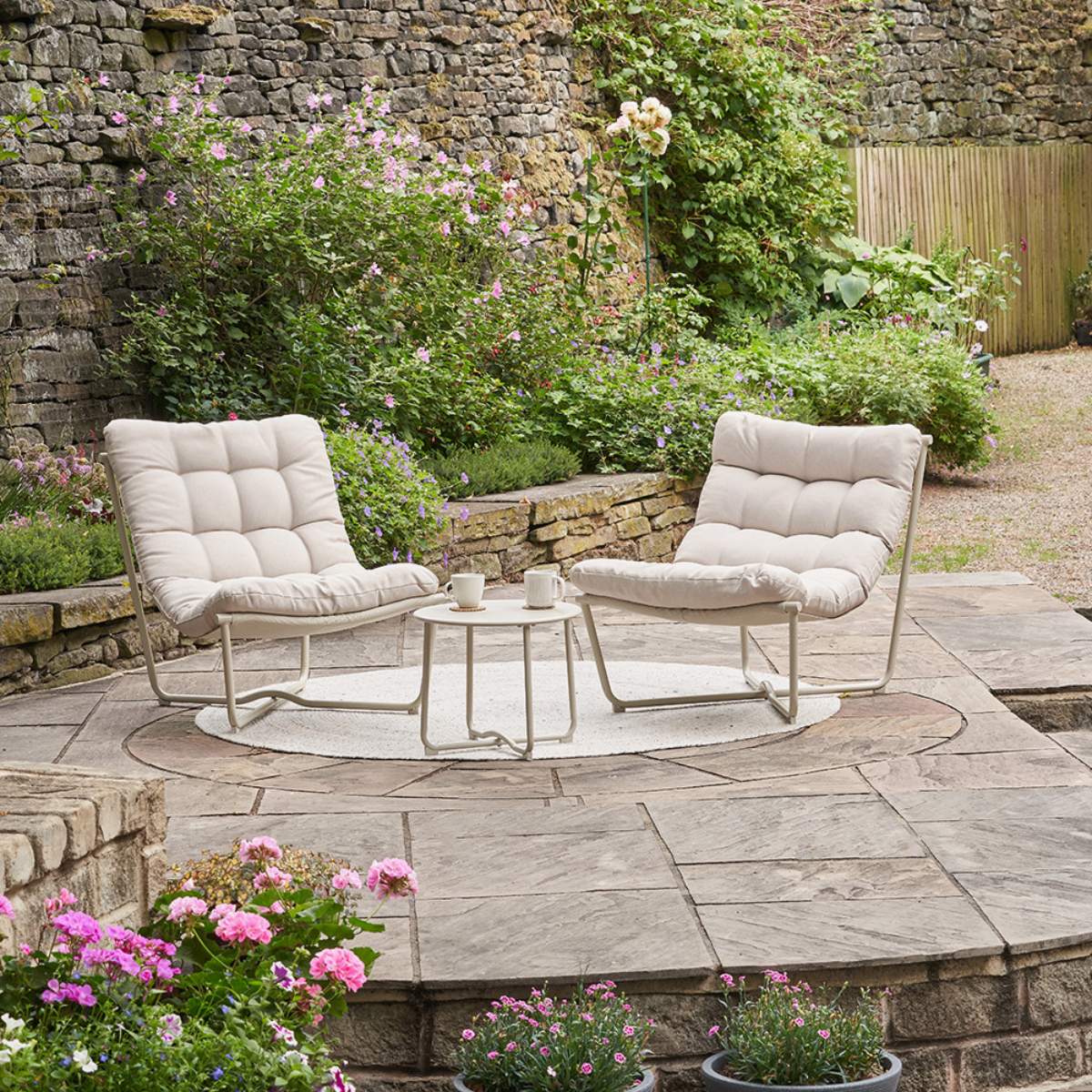 Pacific Lifestyle Clermont Putty Outdoor Lounging Set
