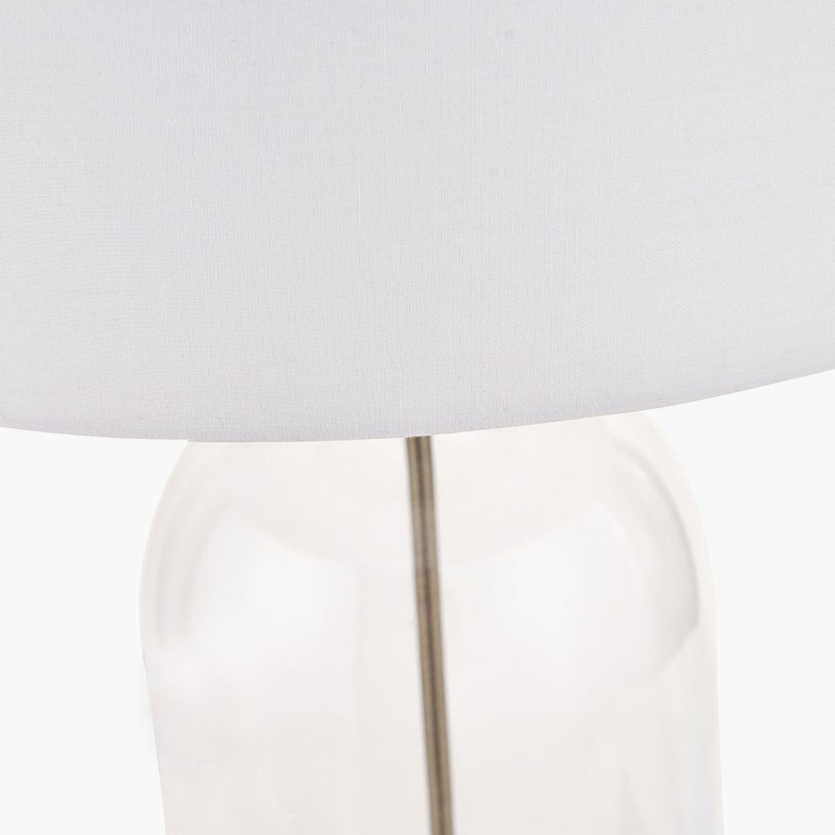 Pacific Lifestyle Cloche Clear Glass and Antique Brass Table Lamp