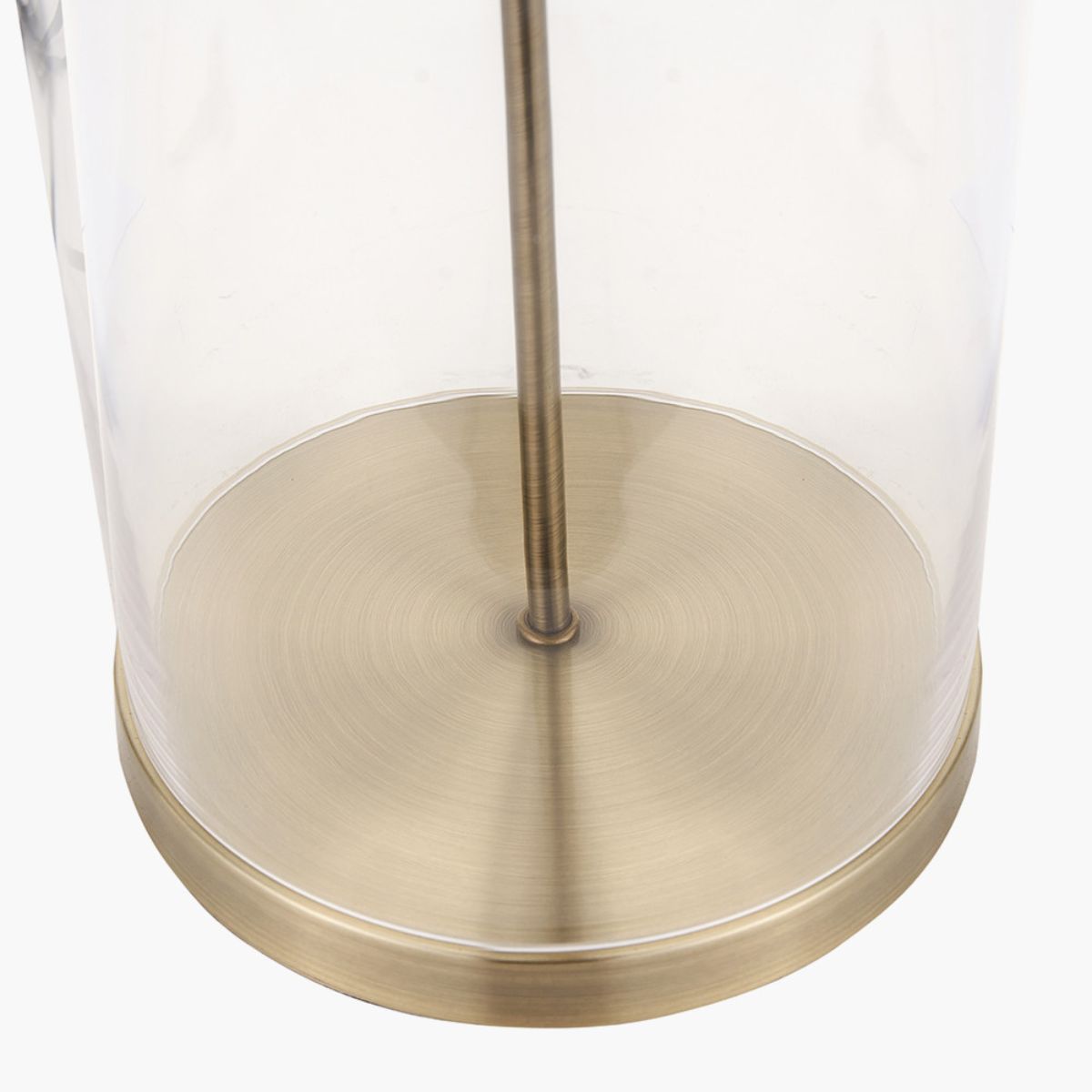 Pacific Lifestyle Cloche Clear Glass and Antique Brass Table Lamp