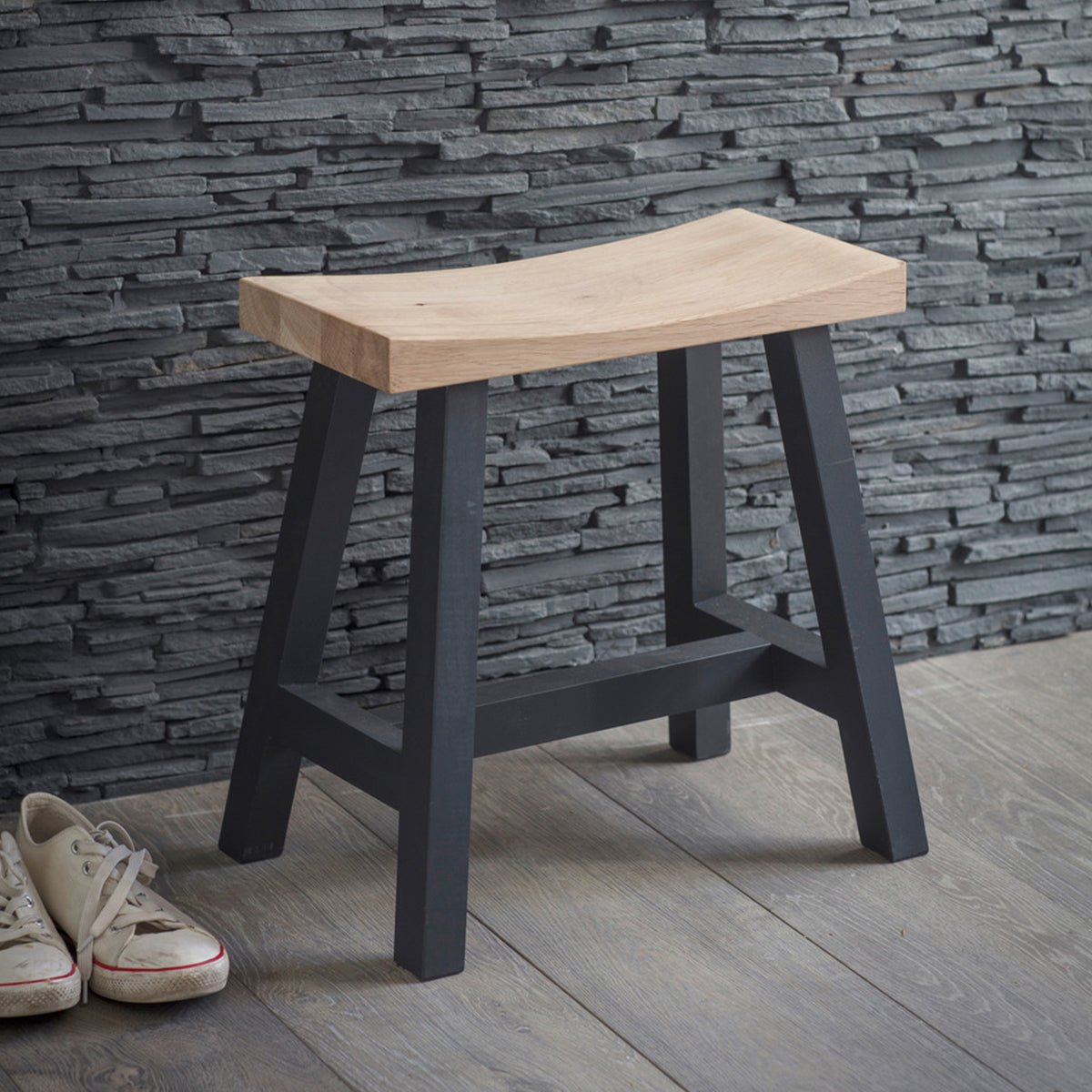 Garden Trading Clockhouse Stool - Carbon & Natural