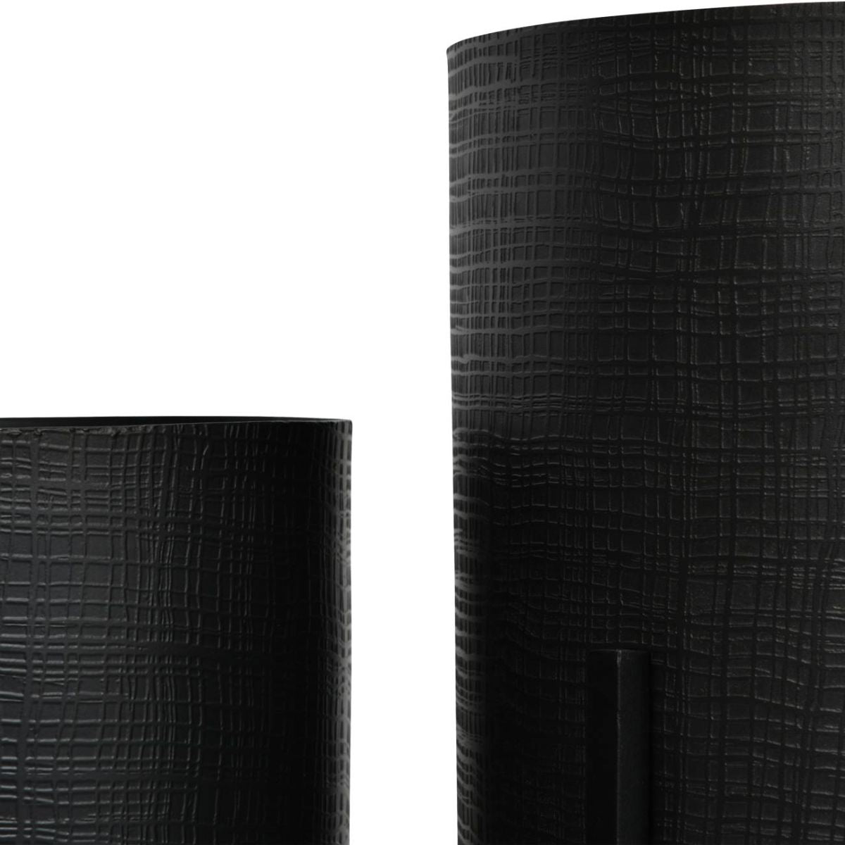 Libra Interiors Clyde Floor Standing Matt Black Set of 2 Planters
