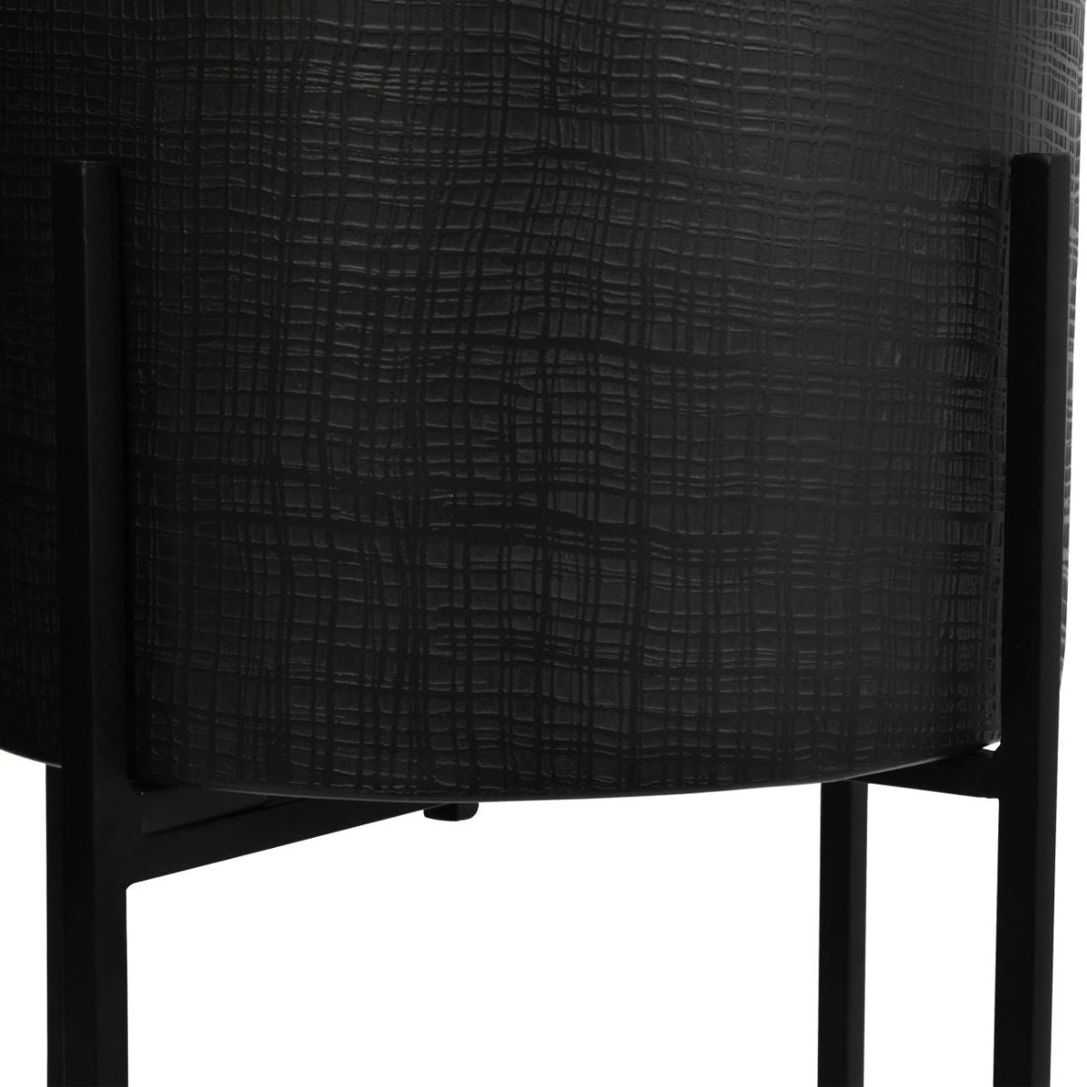 Libra Interiors Clyde Floor Standing Matt Black Set of 2 Planters
