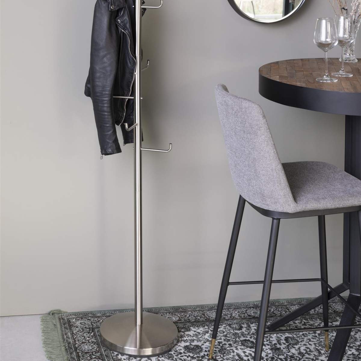 Beau&Co Coat Rack Hooked Satin Nickel