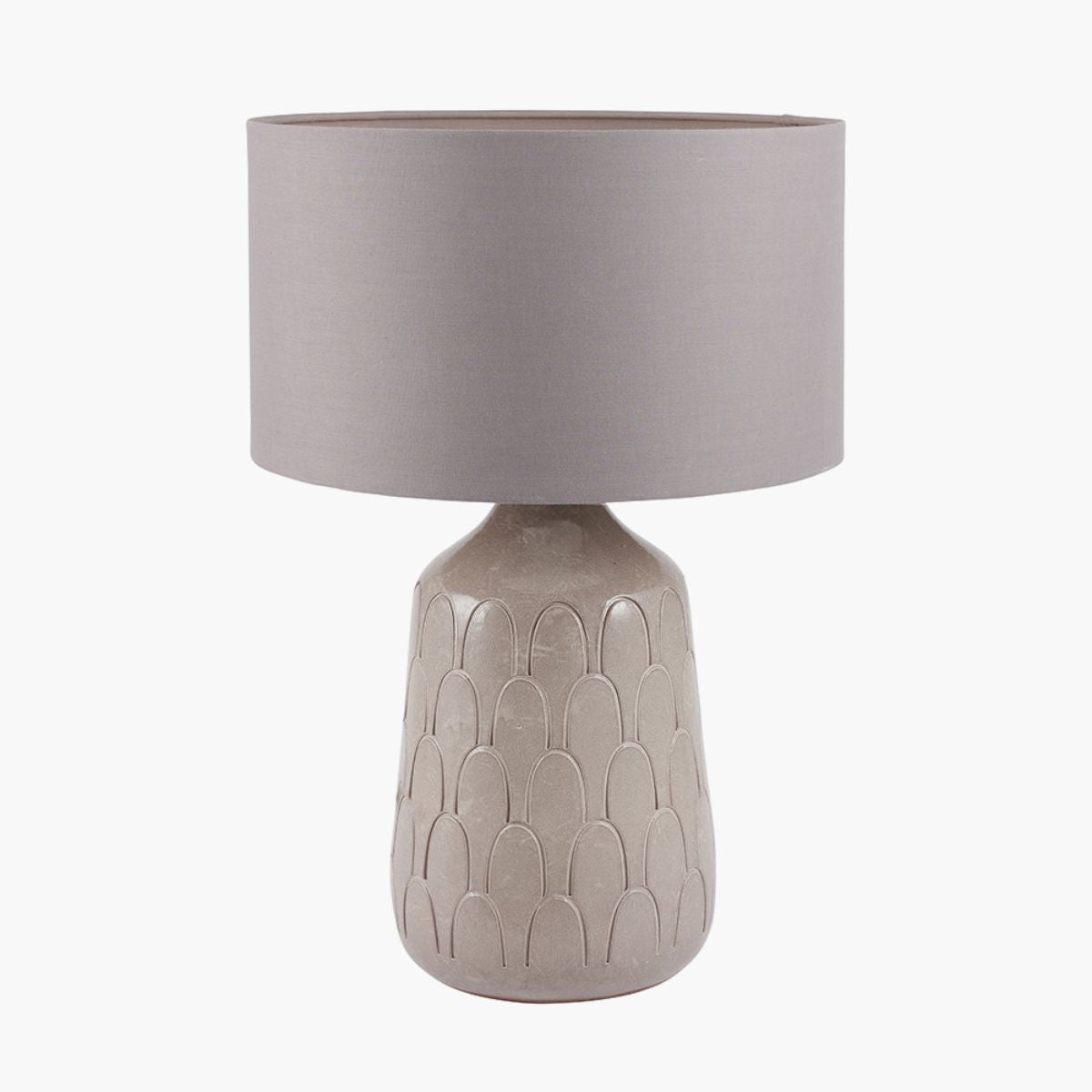 Pacific Lifestyle Coco Grey Gloss Arch Design Stoneware Table Lamp Base