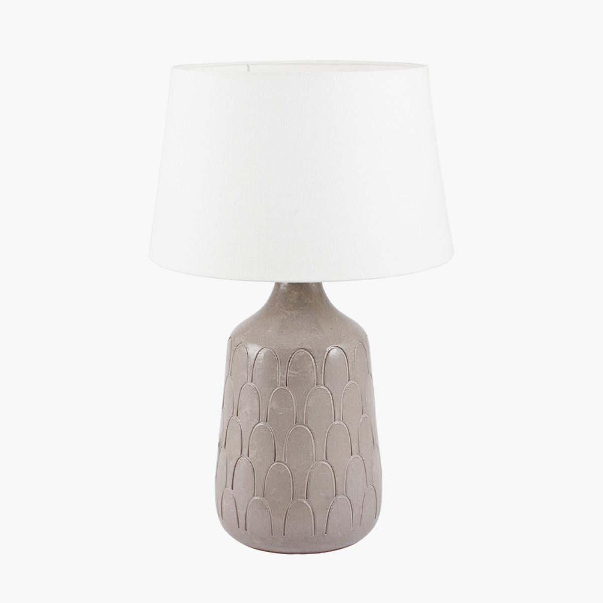 Pacific Lifestyle Coco Grey Gloss Arch Design Stoneware Table Lamp Base