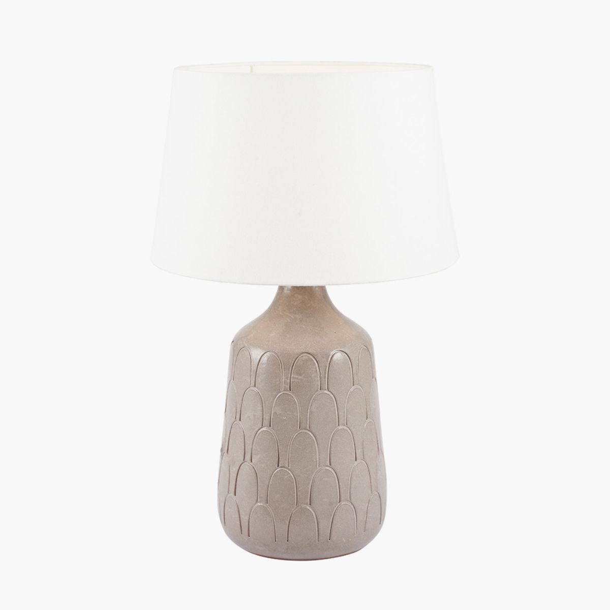 Pacific Lifestyle Coco Grey Gloss Arch Design Stoneware Table Lamp Base