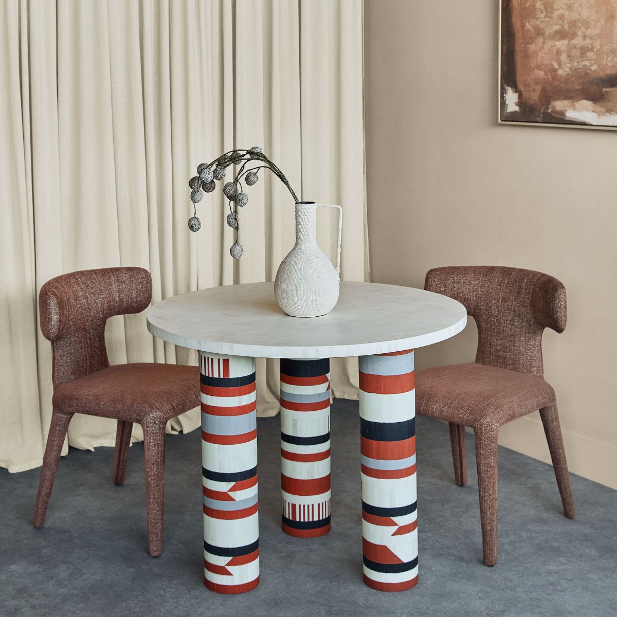 Libra Interiors Coco Hall Bone Inlay Dining Table