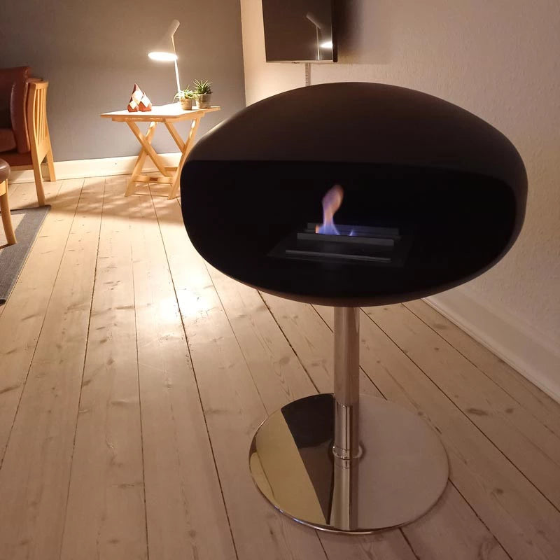 Cocoon Fires Pedestal - Matte Black with Steel Base