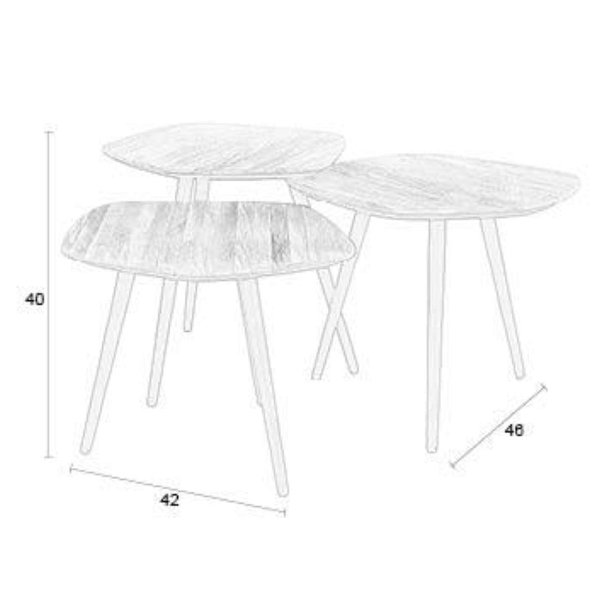 White Label Living Coffee Table Cuties (Set Of 3)