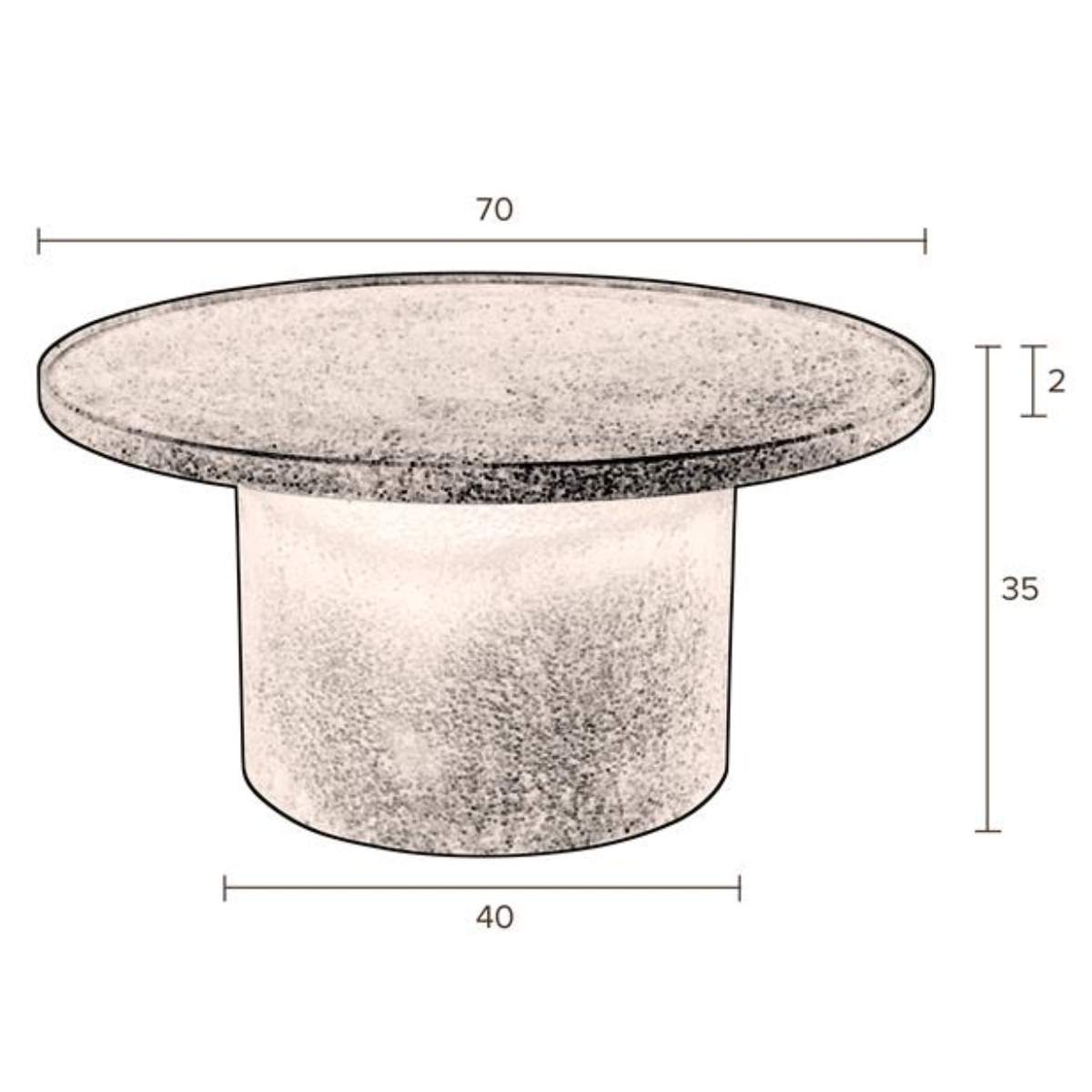 Dutch Bone Coffee Table Winston Round Black