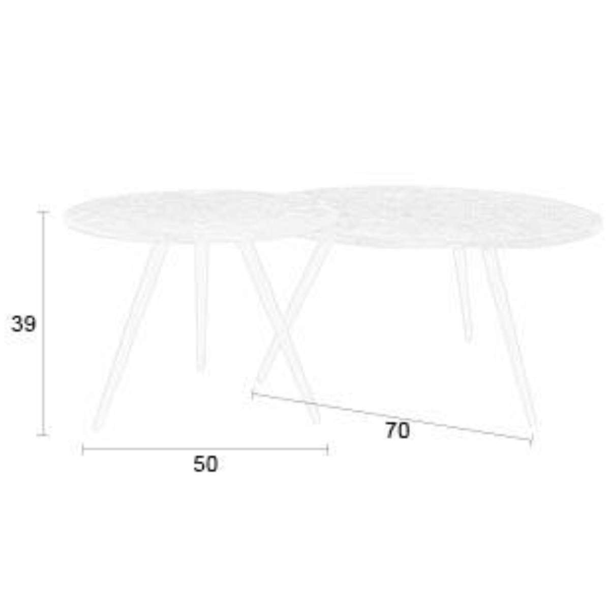 Beau&Co Coffee + side table Webster set of 2
