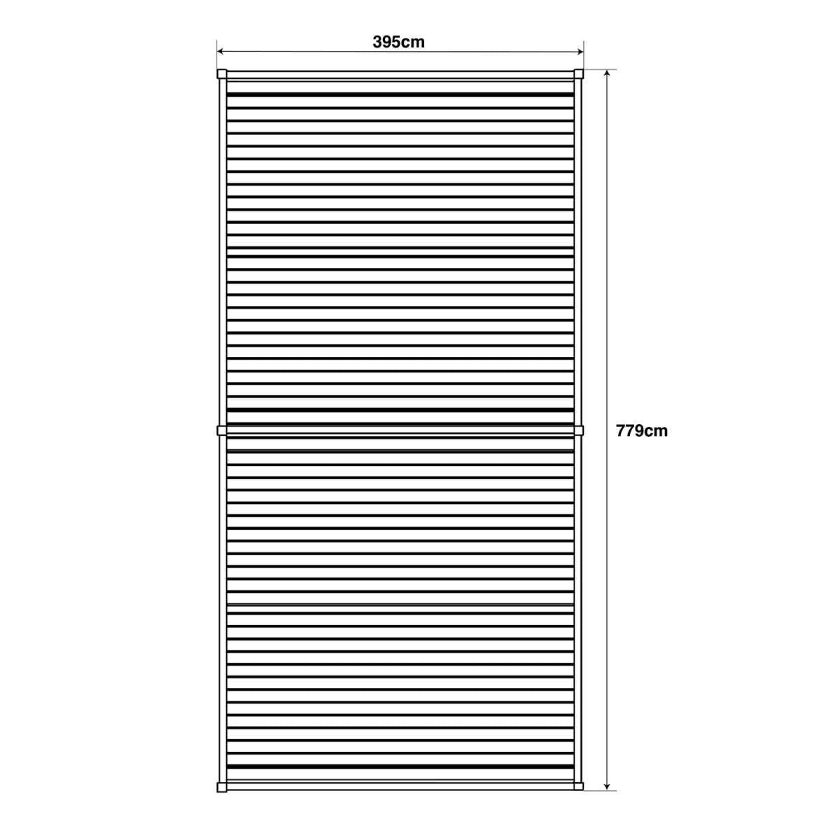 Maze - Como 7.8m x 4m Aluminium Metal Outdoor Garden Pergola