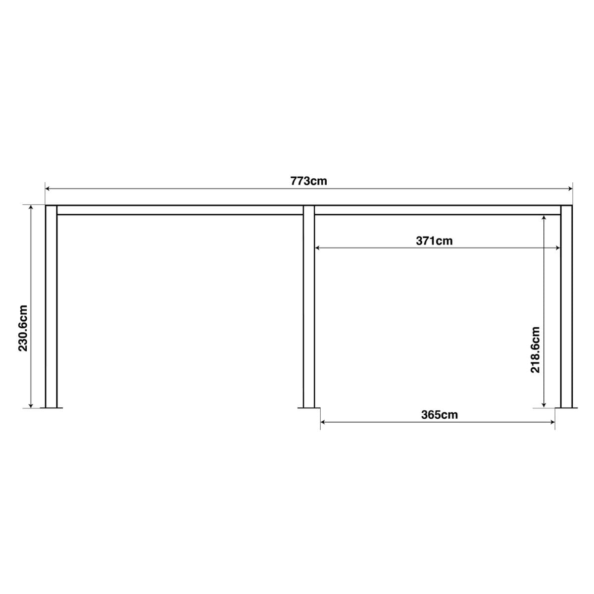 Maze - Como 7.8m x 4m Aluminium Metal Outdoor Garden Pergola