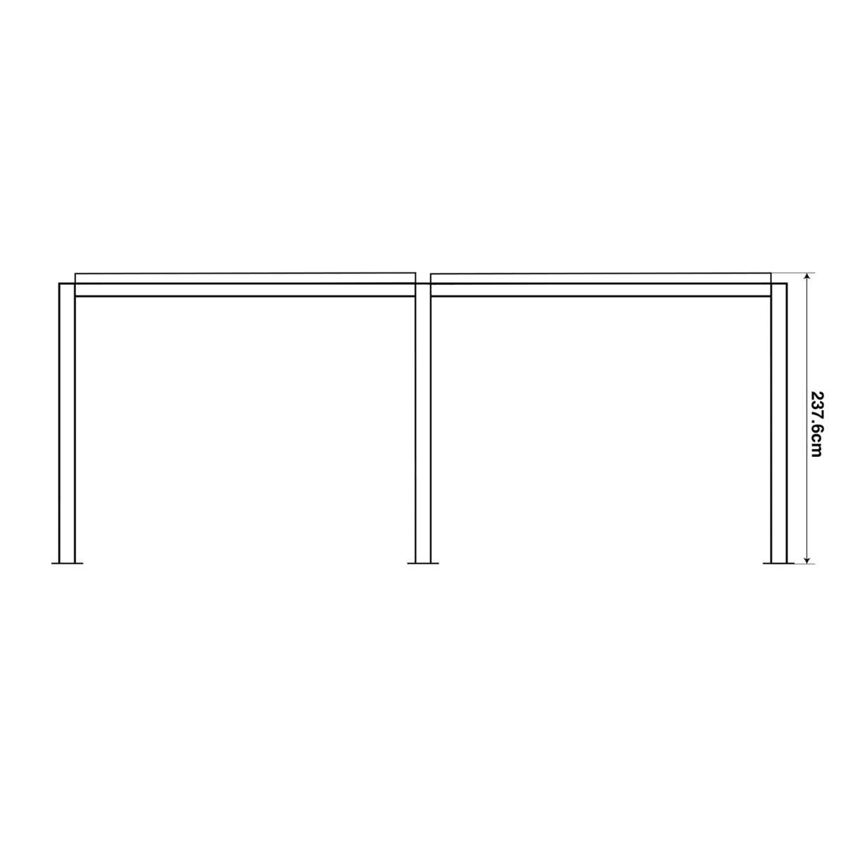 Maze - Como 7.8m x 4m Aluminium Metal Outdoor Garden Pergola