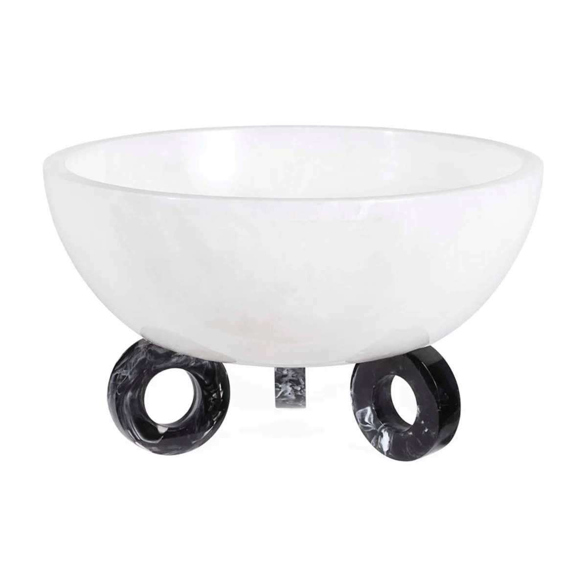 Jonathan Adler Como Black & White Disc Bowl