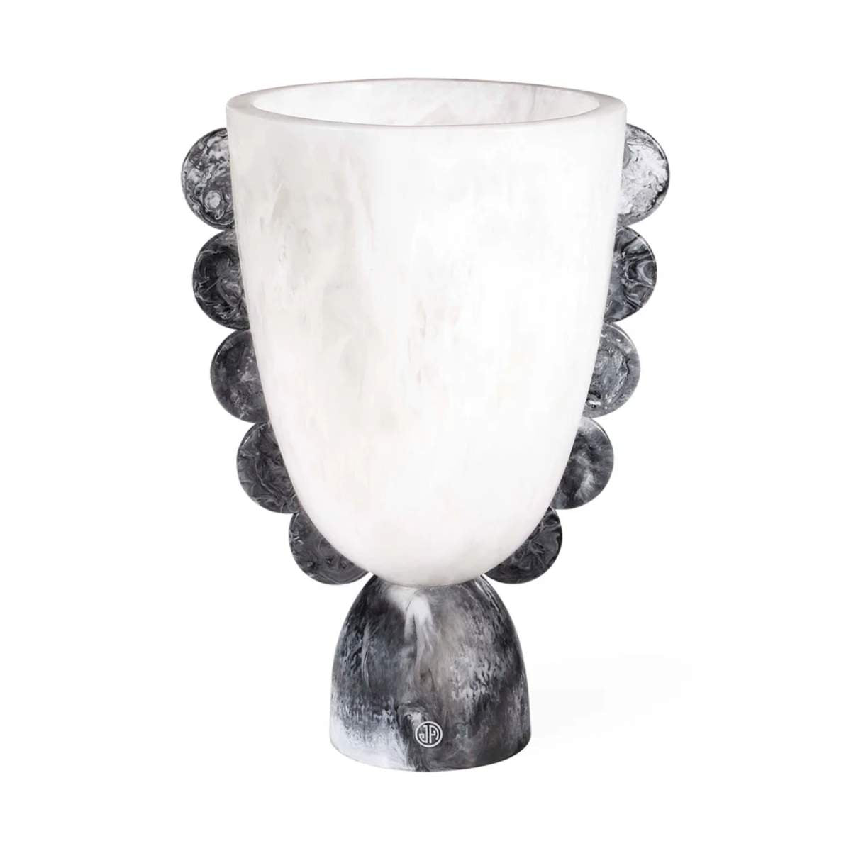 Jonathan Adler Como Black & White Scalloped Urn