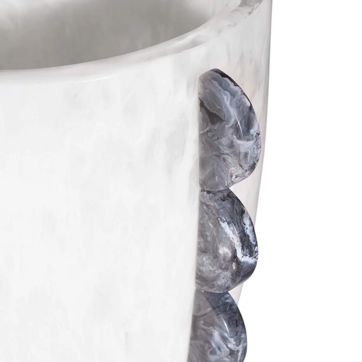Jonathan Adler Como Black & White Scalloped Urn