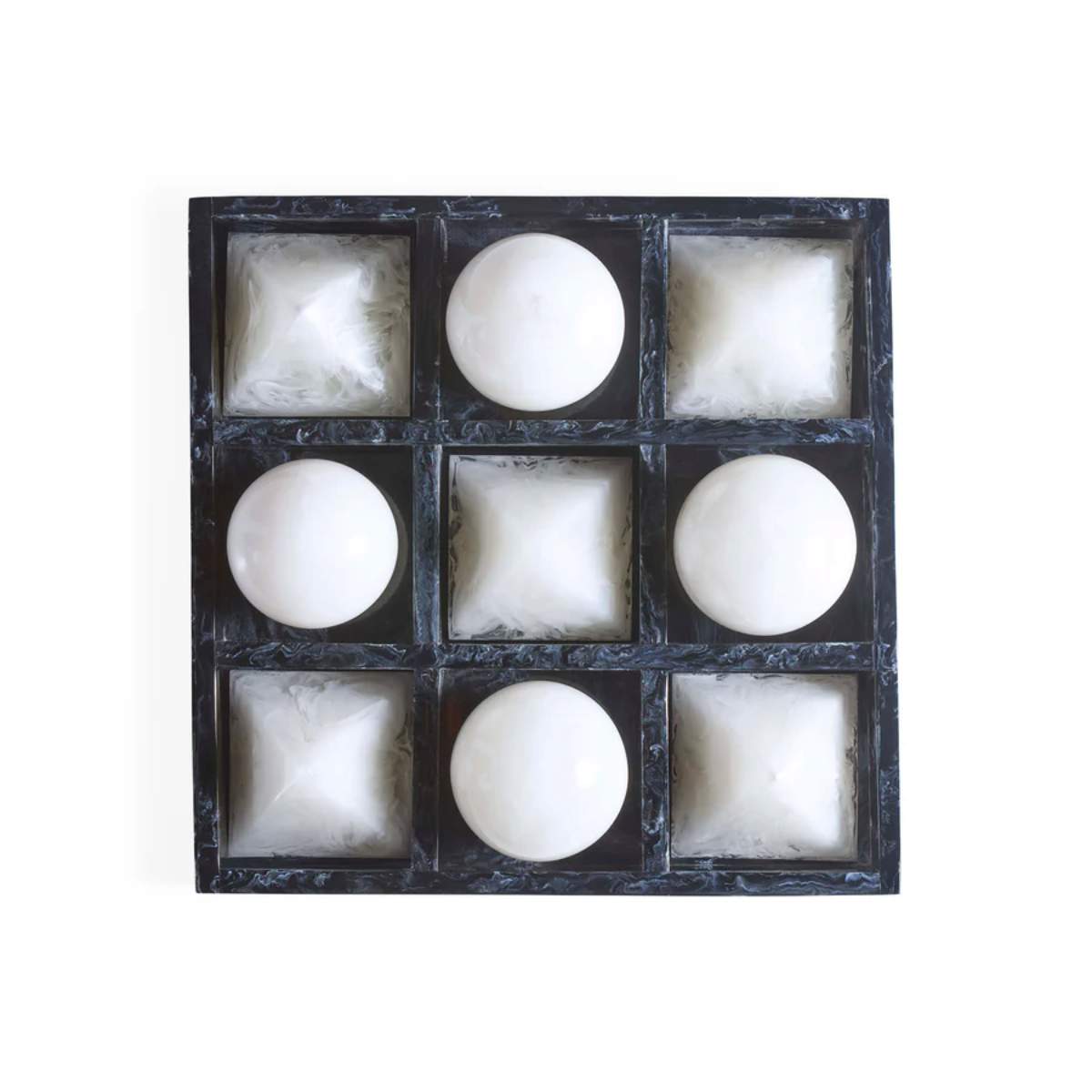 Jonathan Adler Como Black & White Tic-Tac-Toe Set