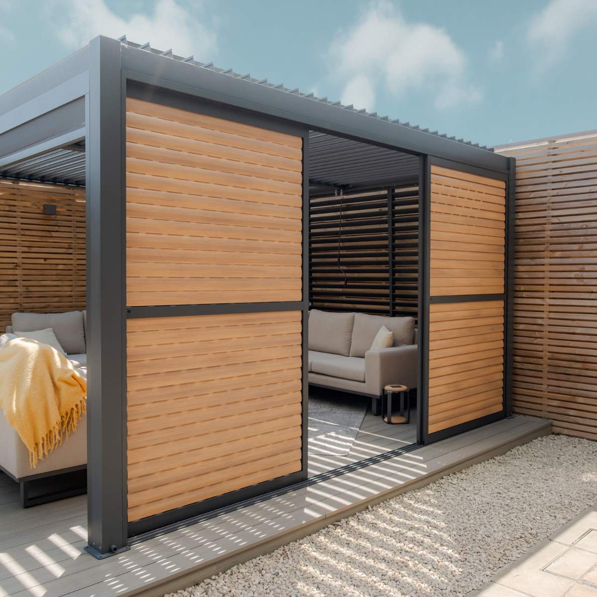 Maze - Como Pergola Sliding Louvre Panel Door