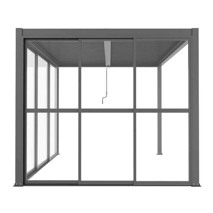 Maze - Como Pergola Sliding Transparent Doors Side - Grey