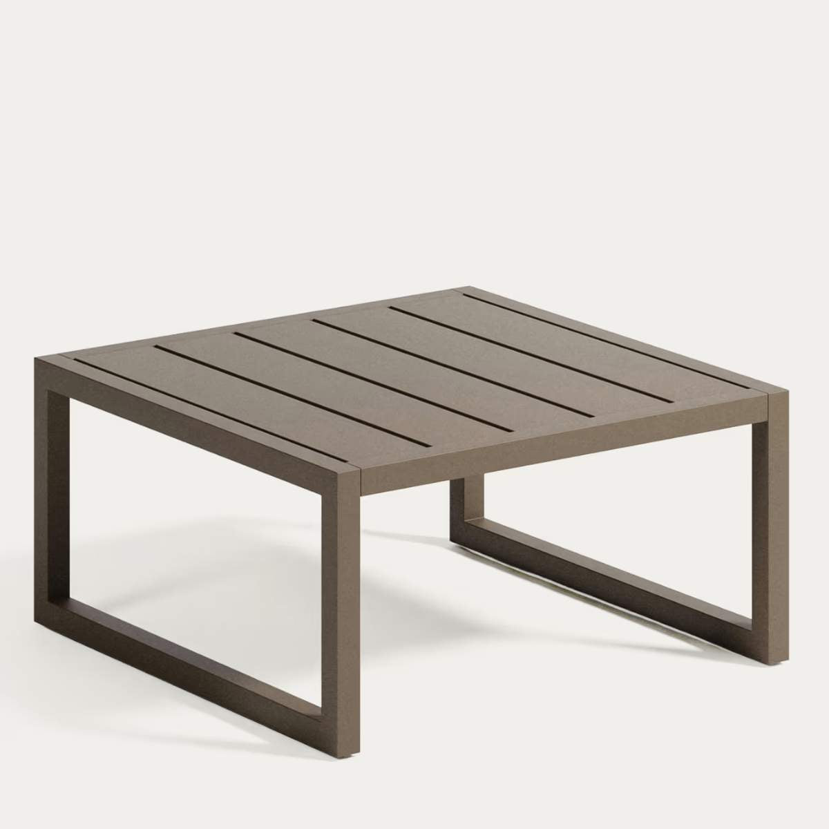 Kave Home Comova 100% outdoor side table made from green aluminium, 60 x 60 cm