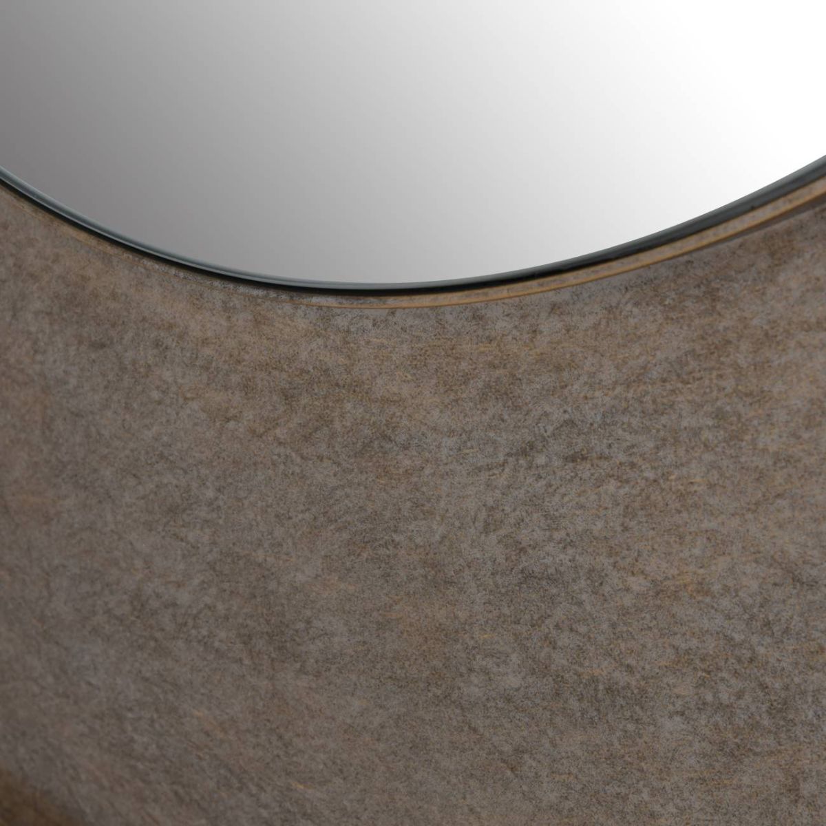 Libra Interiors Concentric Circles Iron Mirror Aged Gold 100cm diameter