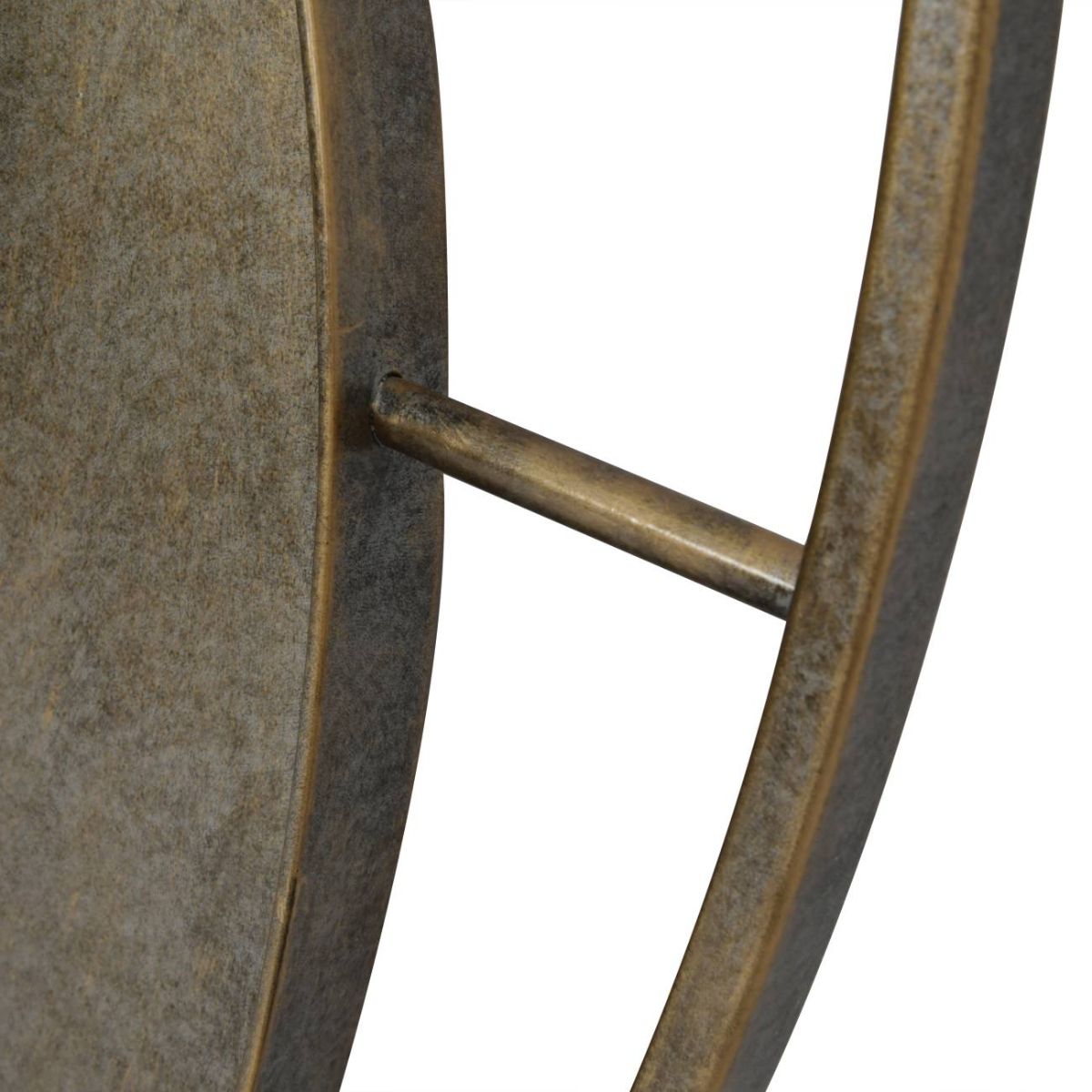Libra Interiors Concentric Circles Iron Mirror Aged Gold 100cm diameter