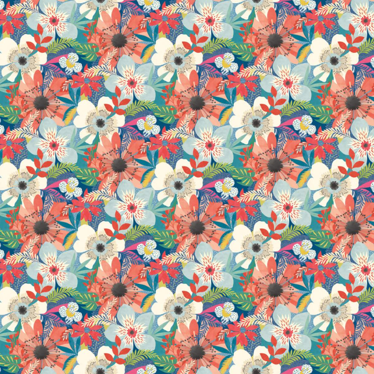 Ohpopsi Concept	Floral Riot - Indigo