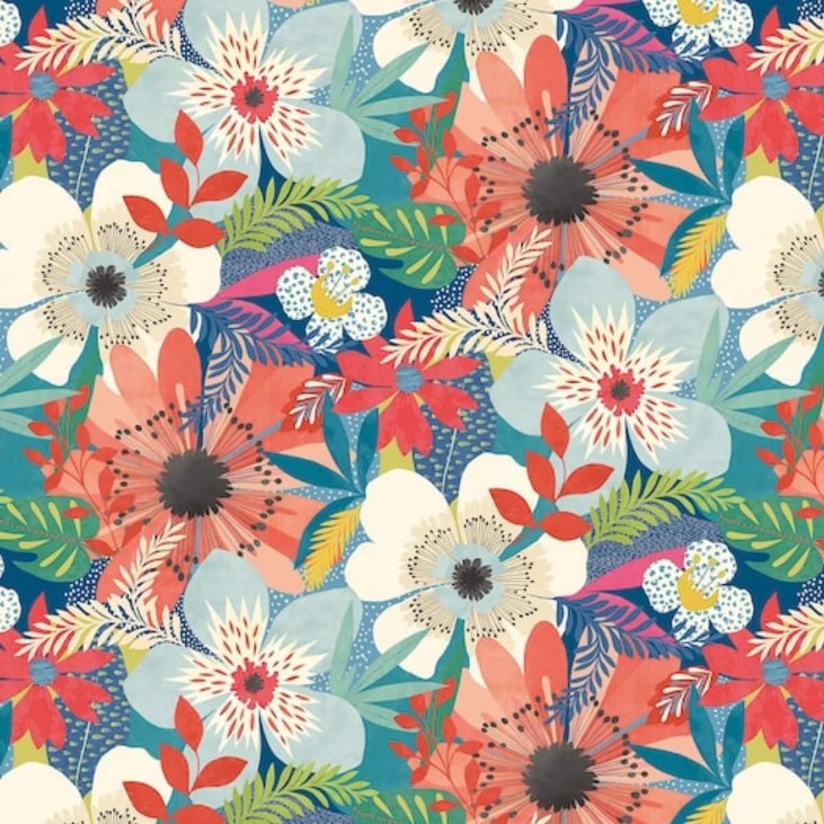 Ohpopsi Concept	Floral Riot - Indigo