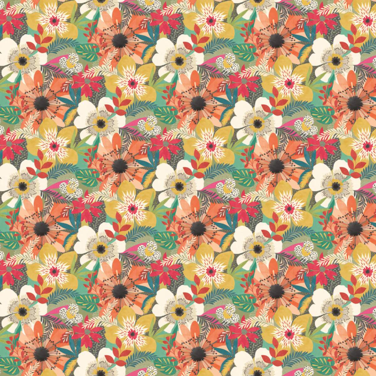 Ohpopsi Concept	Floral Riot - Olive