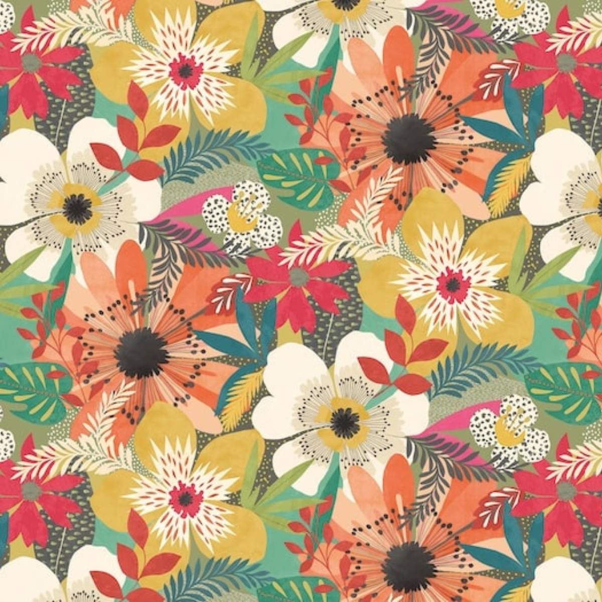 Ohpopsi Concept	Floral Riot - Olive