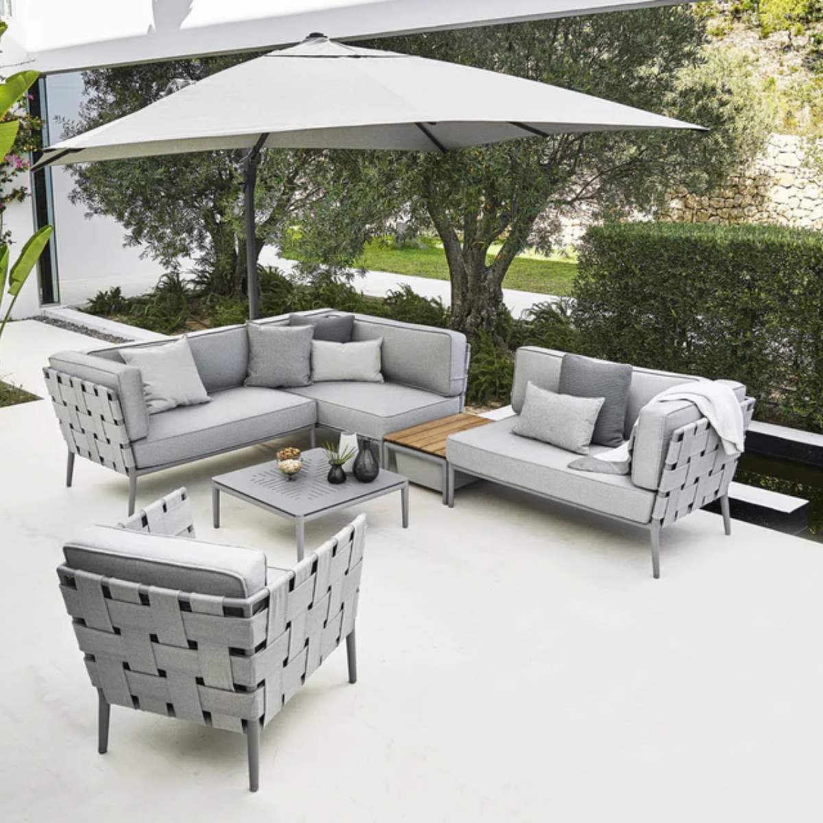 Cane-line Conic Modular Corner Sofa With Box Table
