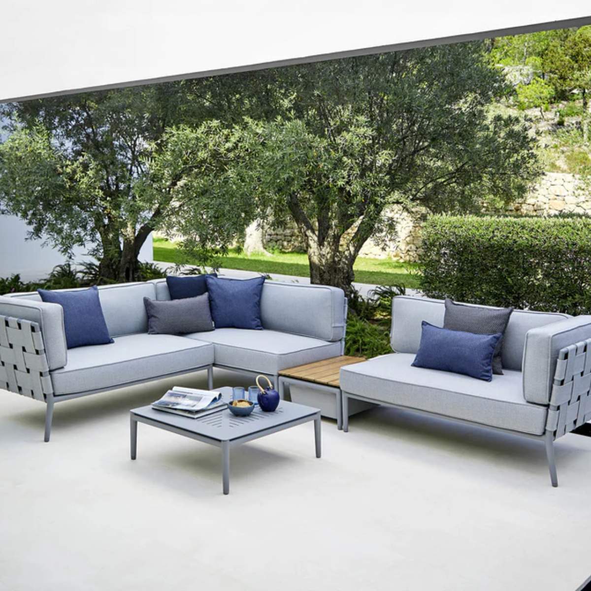 Cane-line Conic Modular Corner Sofa With Box Table