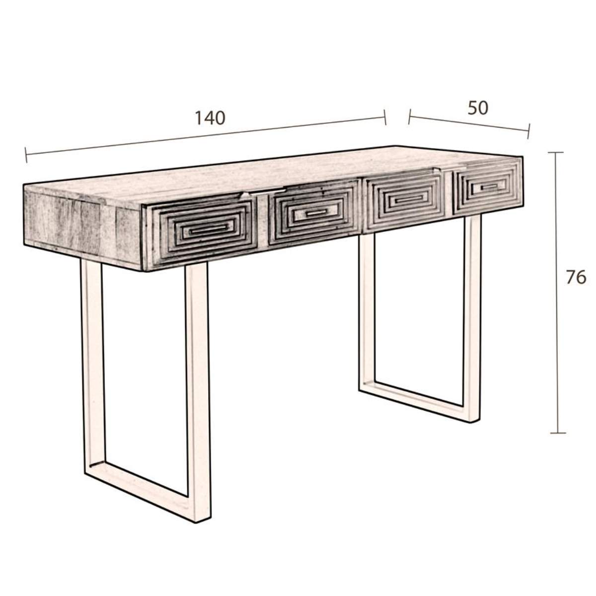 Dutch Bone Console Table Volan