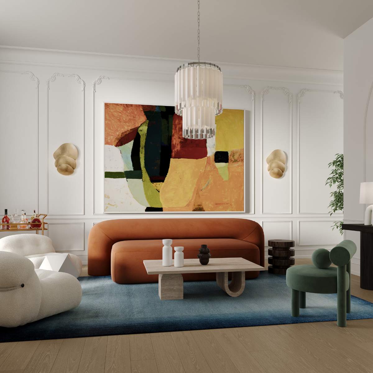 Hudson Valley Lighting Corbett 3 Light Sconce - Akemi