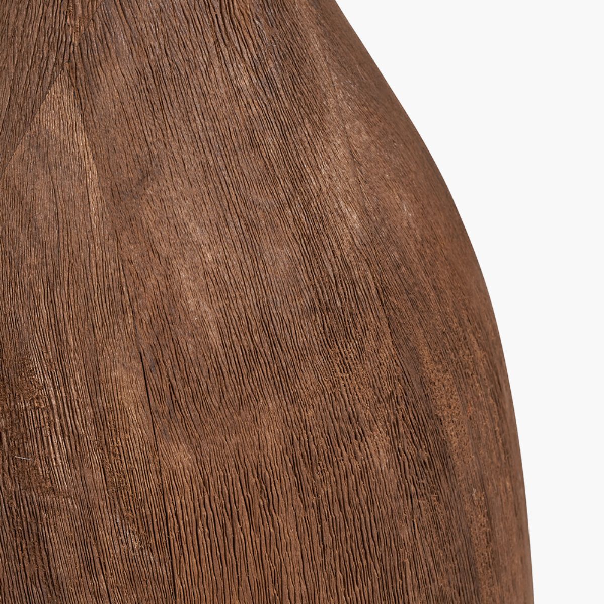 Pacific Lifestyle Corella Chocolate Brown Mango Wood Curved Table Lamp Base