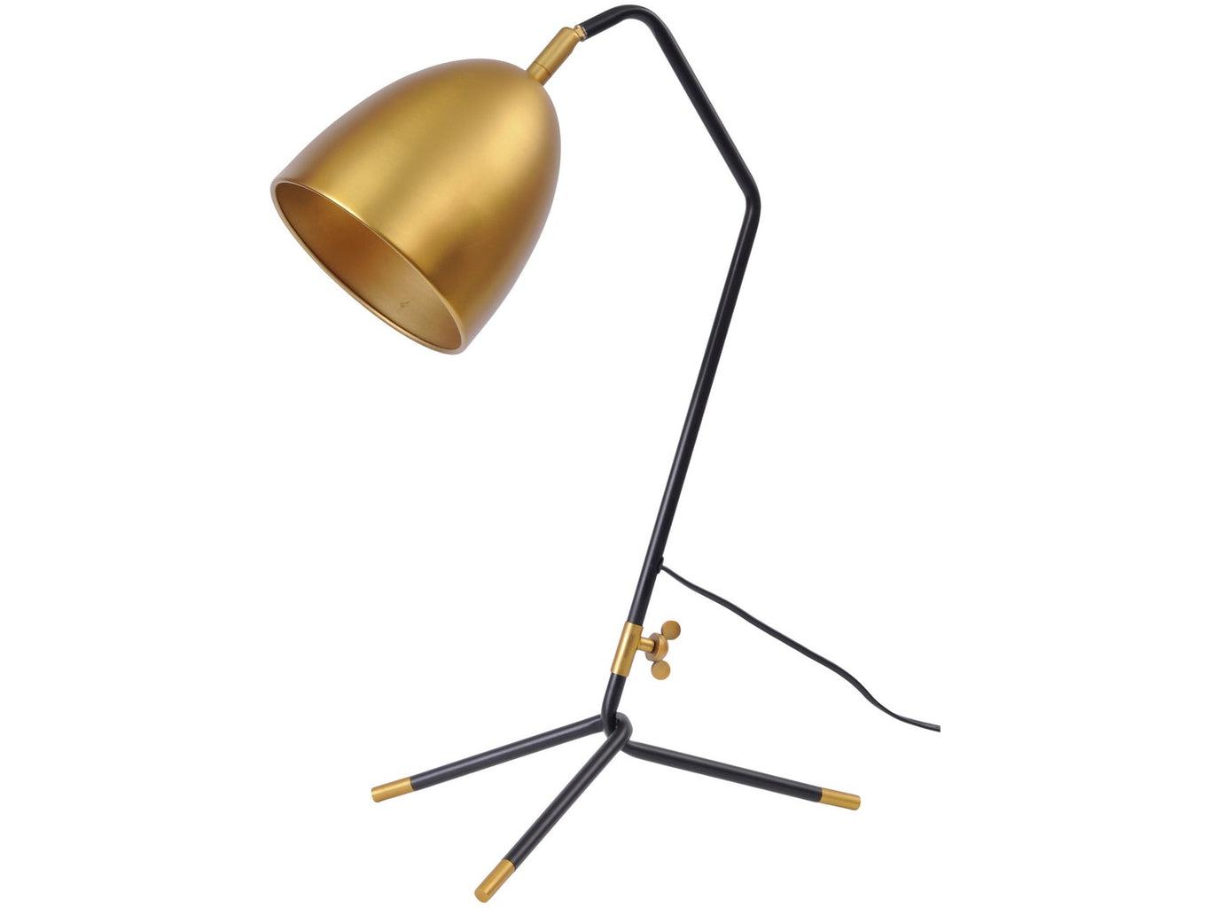Corvus Brass Shade Table Lamp E27 40W 1-Beaumonde