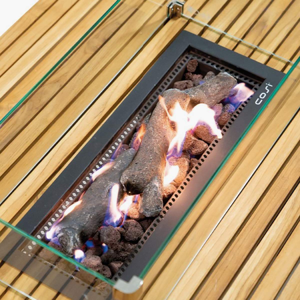 Pacific Lifestyle Cosibridge 140 Teak Fire Pit Table