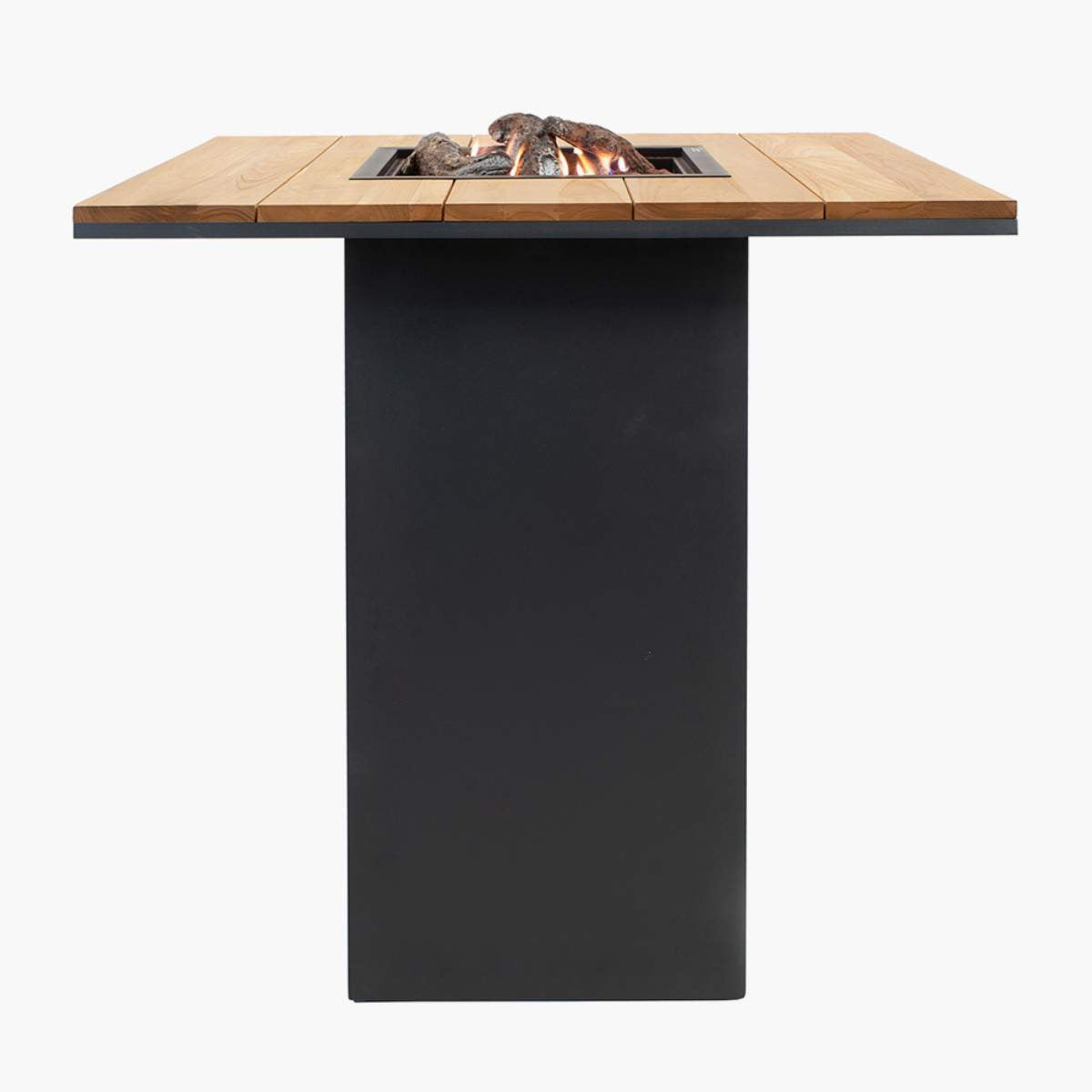 Pacific Lifestyle Cosiloft 100 Black and Teak Fire Pit Bar Table