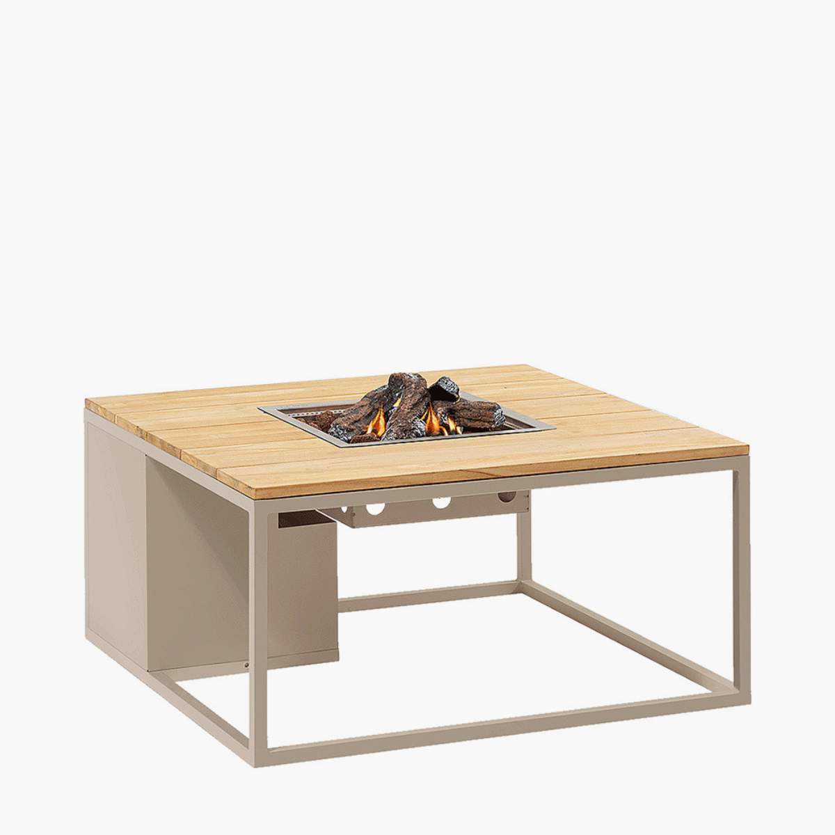 Pacific Lifestyle Cosiloft 100 Sandy Beige and Teak Fire Pit Table