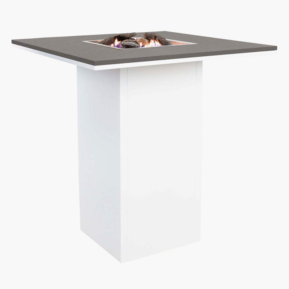 Pacific Lifestyle Cosiloft 100 White And Grey Fire Pit Bar Table