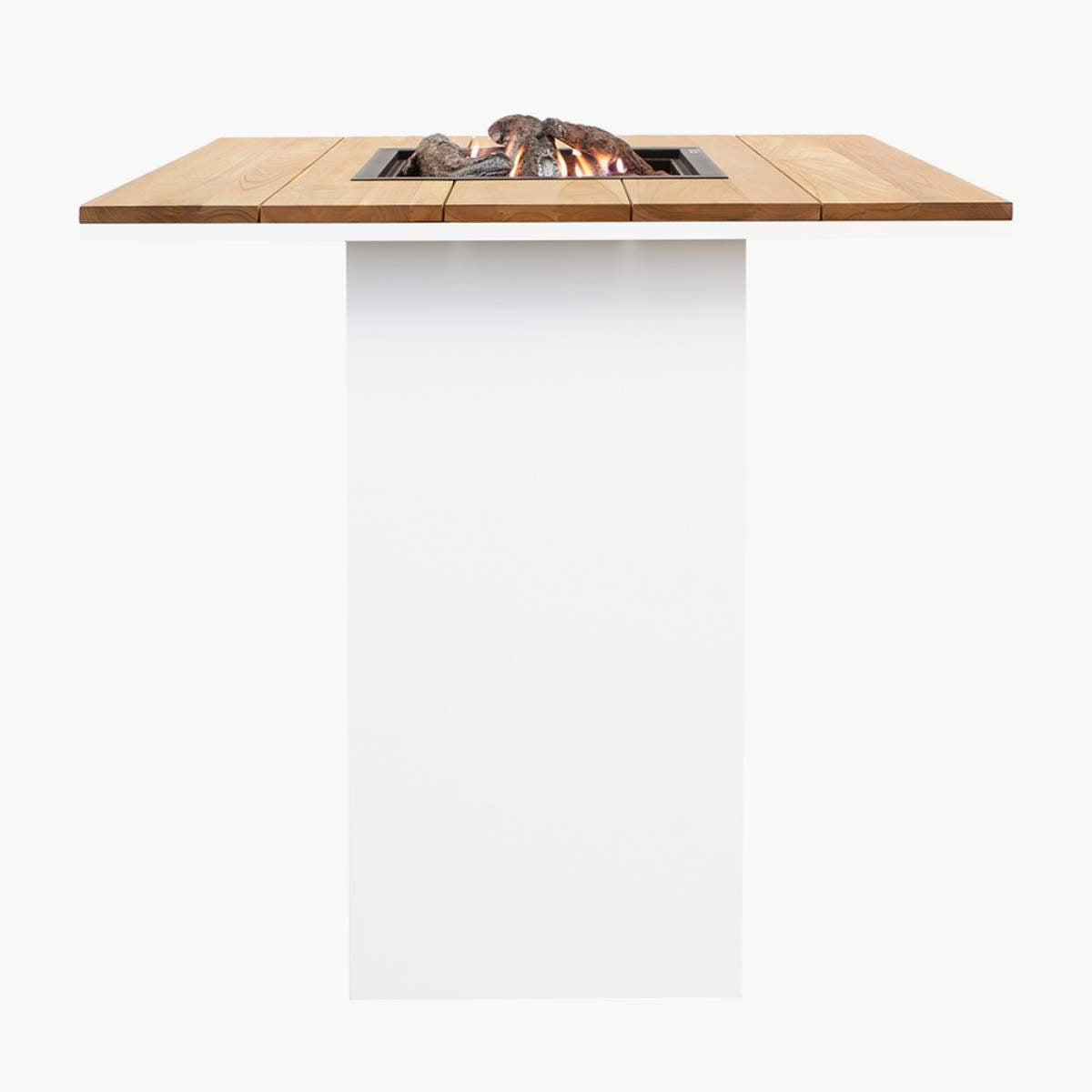 Pacific Lifestyle Cosiloft 100 White and Teak Fire Pit Bar Table
