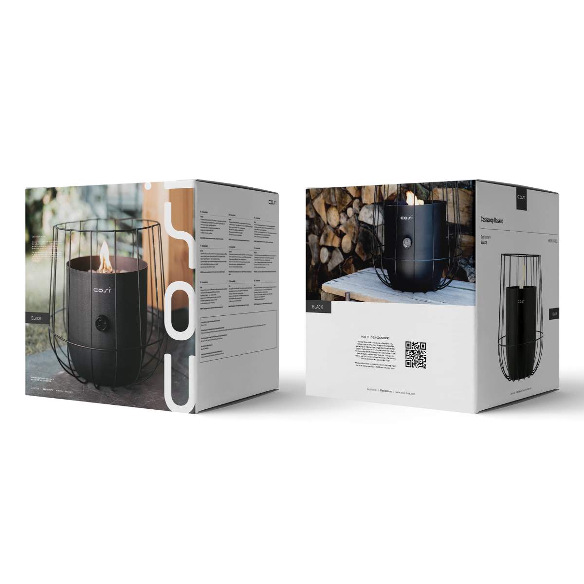 Pacific Lifestyle Cosiscoop Basket Black Lantern