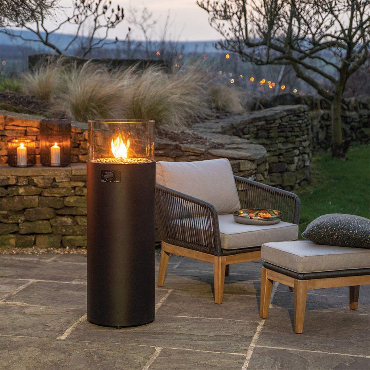 Pacific Lifestyle Cosiscoop Pillar Black Lantern