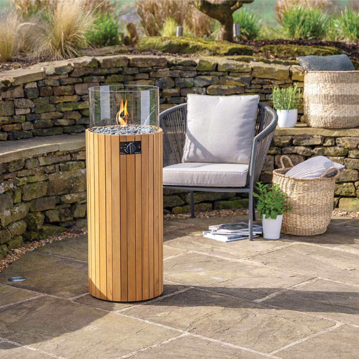 Pacific Lifestyle Cosiscoop Pillar Teak Lantern